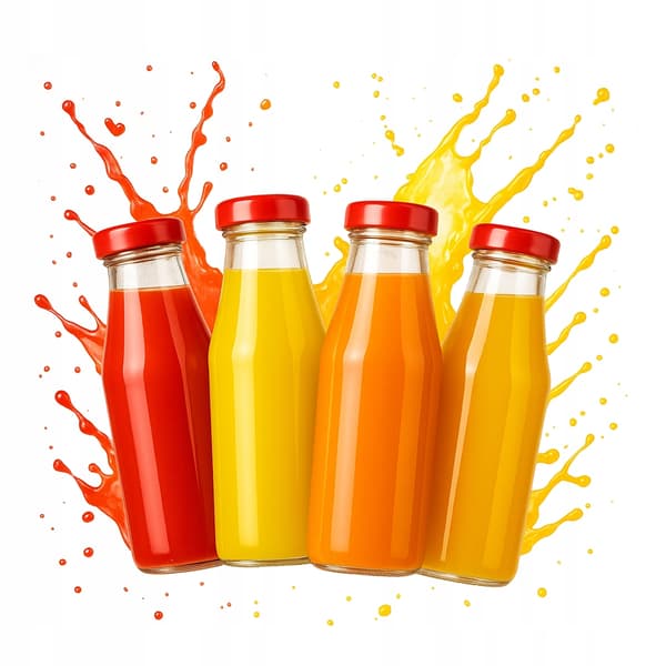 50x Juiceflaskor JUICE 200 ml GLASFLASKOR för honungsjuicelock fi33