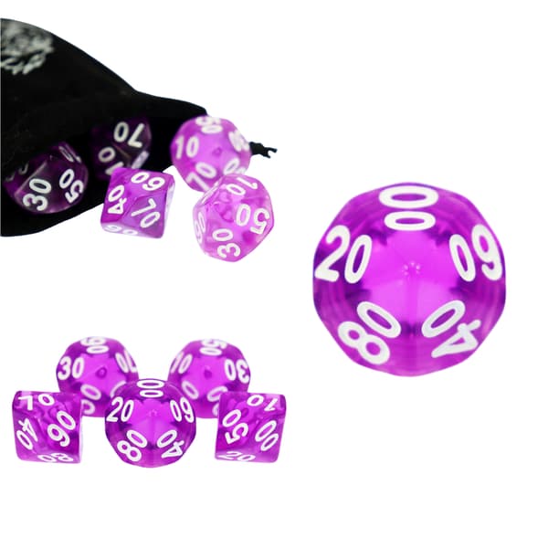 RPG-tärningar tiosidiga D10-tärningar 00-90 blå