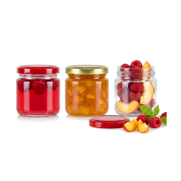 Glasburkar 100ml för desserter honungssylt present dekorativ burk set om 5
