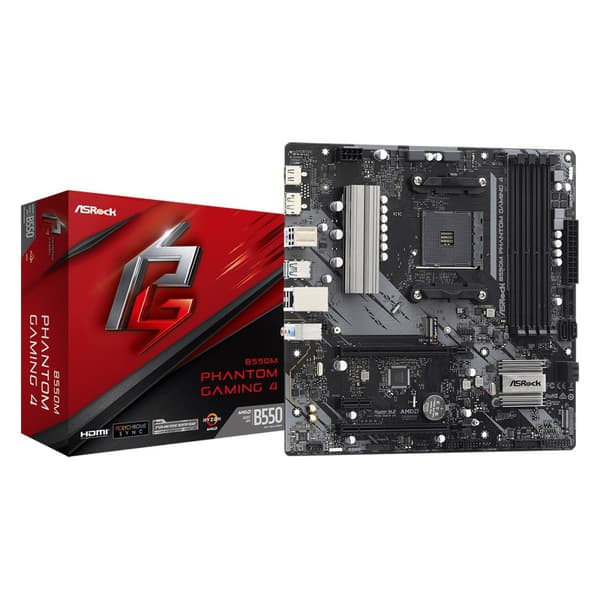 ASRock B550M PHANTOM GAMING 4 microATX AM4 bundkort