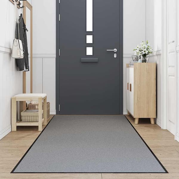 vidaXL Ovimatto harmaa 115x400 cm
