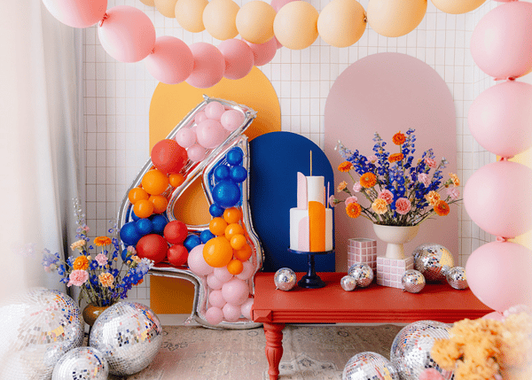 Ballongform nummer 4 silver 126 cm