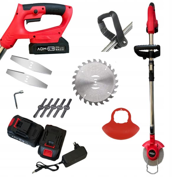 ADM sladdlös hopfällbar trimmer + 2 x 21V litiumbatterier