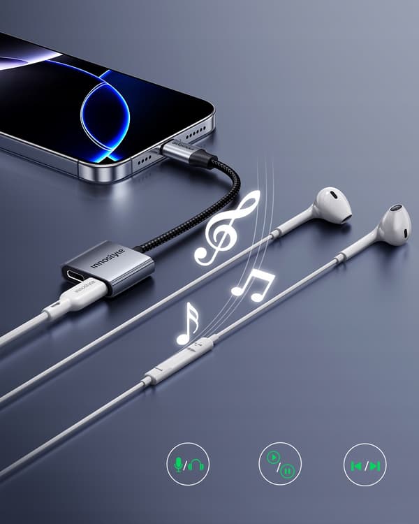 INNOSTYLE ADAPTER 2X USB-C ADAPTER TYP C KABEL FÖR SAMSUNG APPLE MED DAC