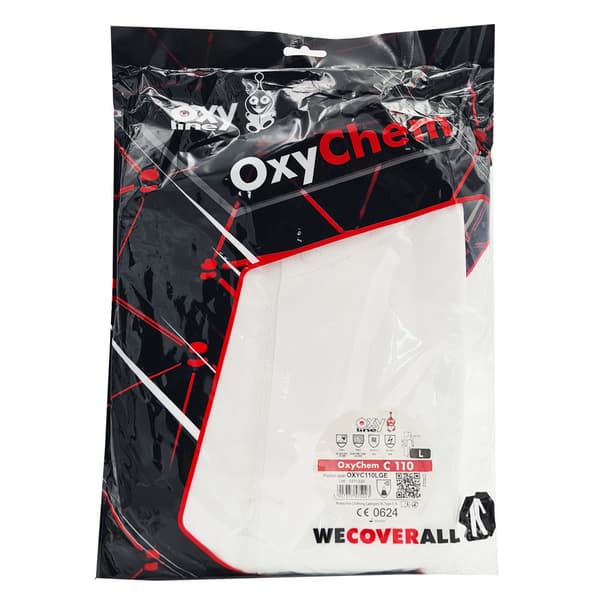Vit L OxyChem C110 skyddsmålarkläder typ 5 6