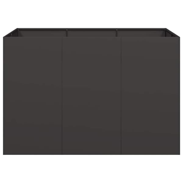 vidaXL urtepotte sort 120x80x80 cm stål