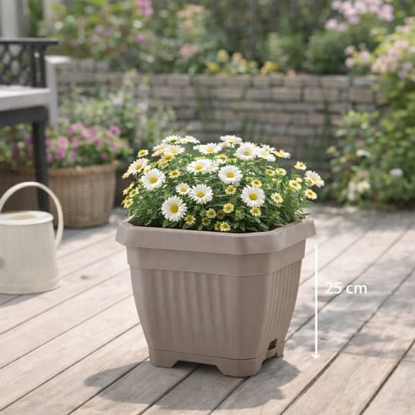Rektangulärt balkongkrukusställ 40x14,5 cm terrakotta