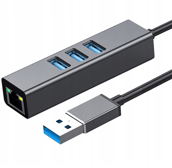 USB ETHERNET ADAPTER LAN HUB USB GIGABIT RJ45 NETVÆRKSKORT