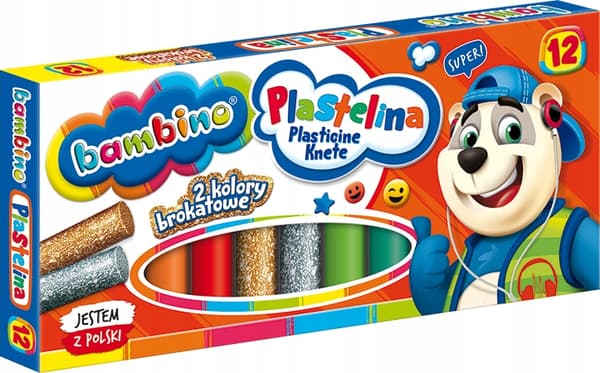 Bambino Plasticine 12 färger för barn