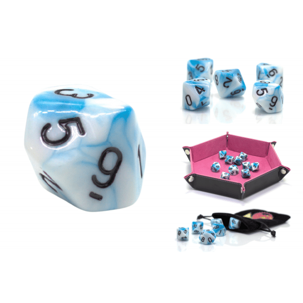 RPG terning ti-sidet D10 Ice Wraith 0-9