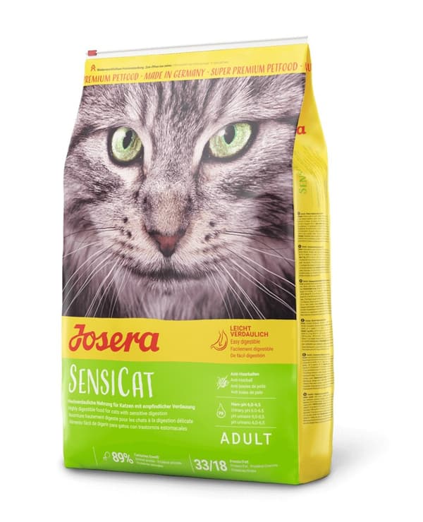 Josera SensiCat torrfoder för katter 2x2 kg, lättsmält, för fjäderfä