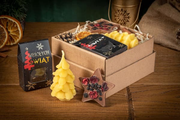 Gave til helligdage Sankt Nikolaus te chokolade lys Green Touch