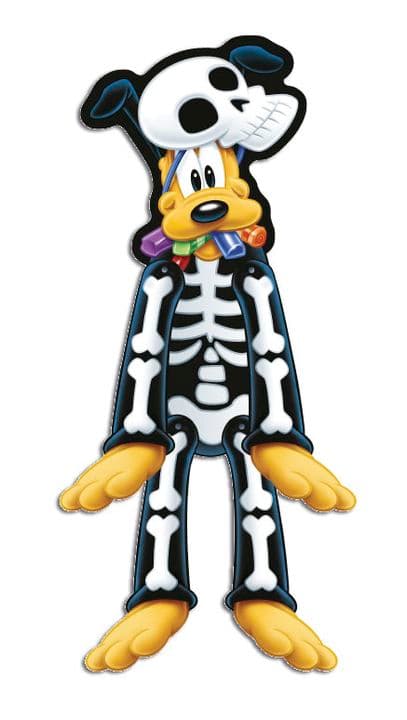 Pluto skelet Halloween dekoration, 62 cm, 1 stk.
