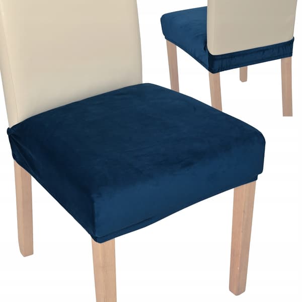 Stolöverdrag för stolsäte hög velour TESS mörk turkos