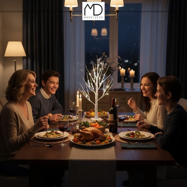 JULETRÆ BIRK LED DEKORATION DIODER JUL 60 CM 26 LED kold