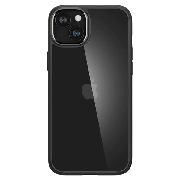 Spigen Crystal Hybrid-cover til iPhone 15 Plus - Klar og Sort