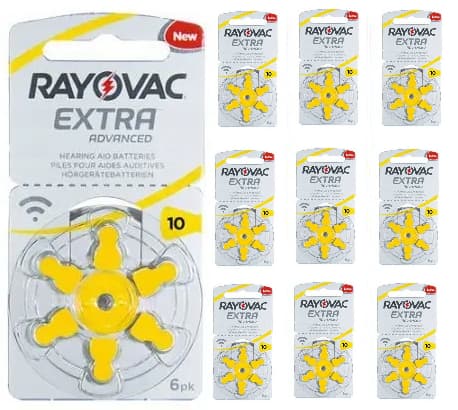 RAYOVAC 10 høreapparatbatterier 60 stk.