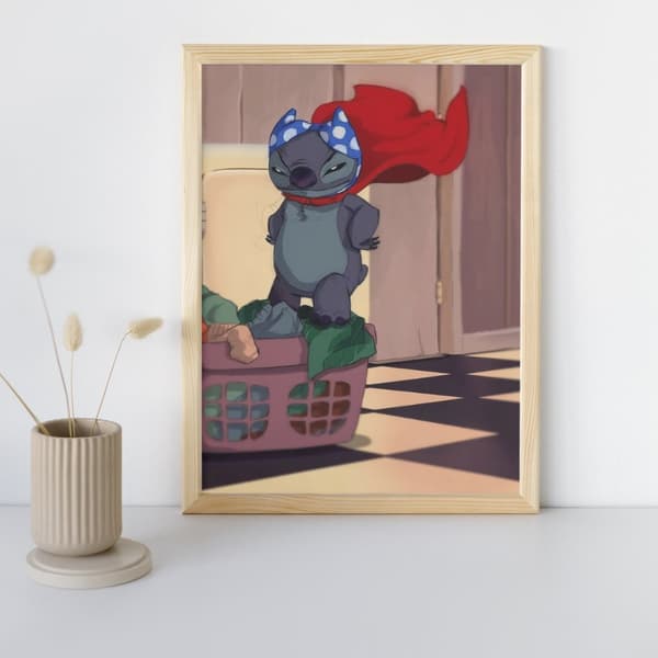 MALING EFTER TAL Billeder til maling Stitch Superhelt Disney 40x50 cm