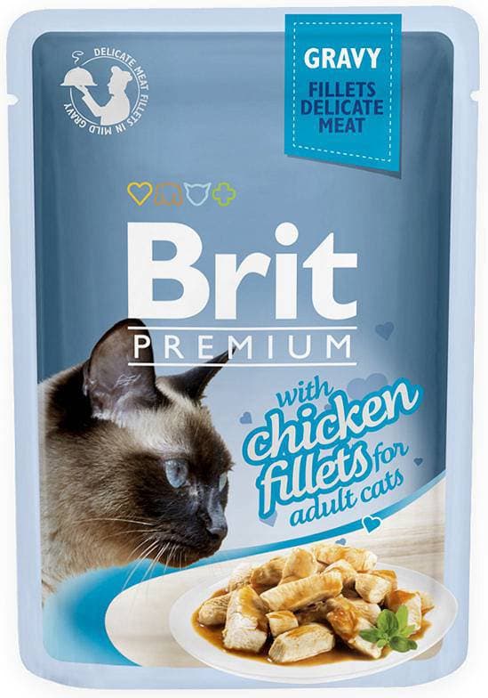 Brit Premium Katt | Såsfiléer | 85g - Kyckling 85g
