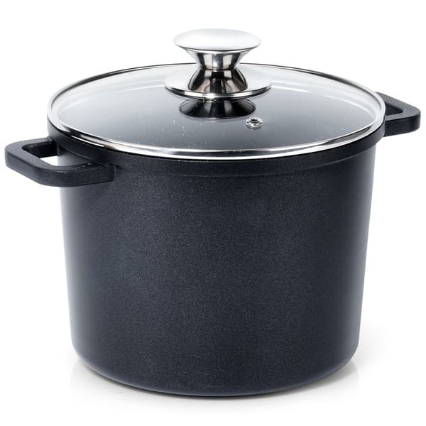 Hög granitgryta med glaslock GRANDE 4,2 l
