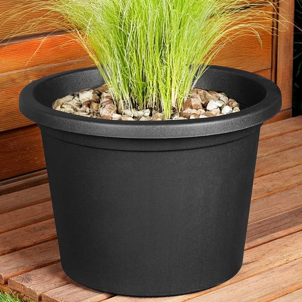havepotte plastik sort rund 34 cm
