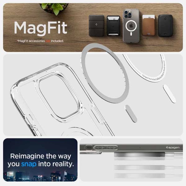 Spigen Ultra Hybrid MagSafe - Etui til iPhone 14 Pro (Hvid)