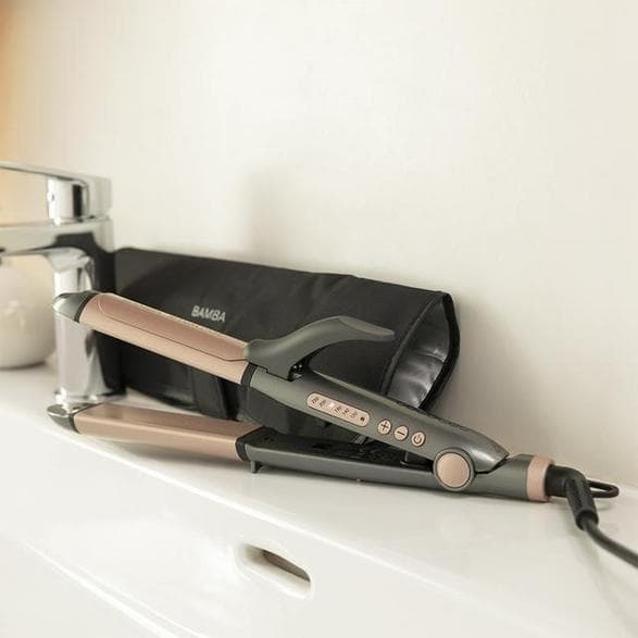 Cecotec Bamba RitualCare 1000 Ceramic 2in1 hårsträckare svart och guld