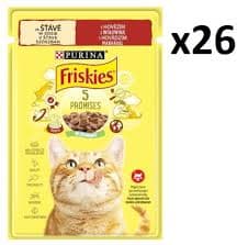 FRISKIES KATTMAT MED NÖTKÖTT 26*85G FÖRPACKNING