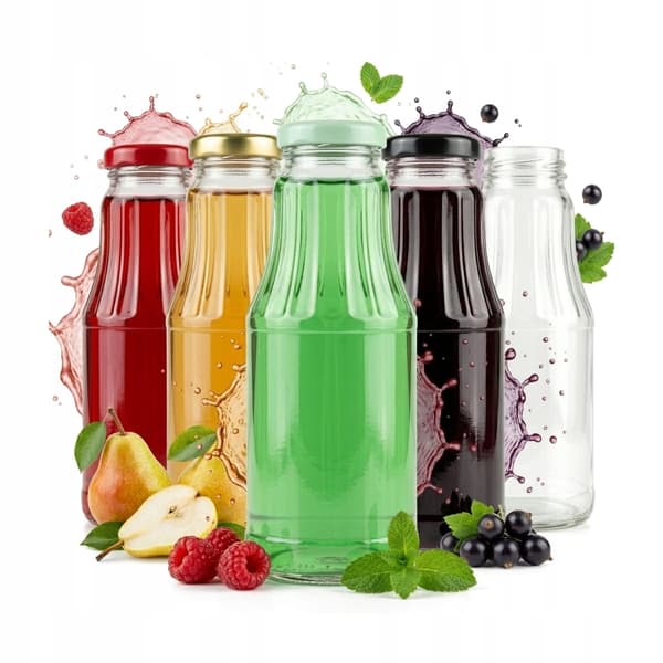 50x Pullo mehulle, hedelmämehulle, 300ml + pullonkorkki mehulle, vedelle, siirapille