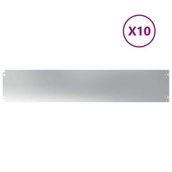 vidaXL Gräsmatta 10 st 20x103 cm galvaniserat stål