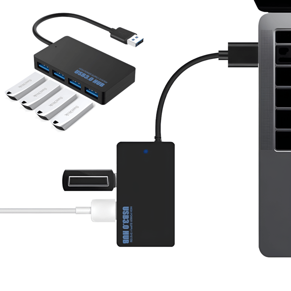 4-port USB 3.0-hub 1x4 5Gbps