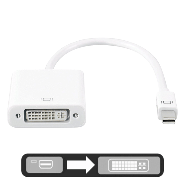 Adapter mini DisplayPort til DVI MacBook HQ konverter kabel