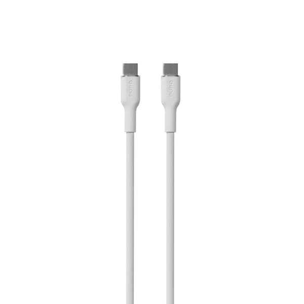 PURO ICON Soft-kabel - USB-C till USB-C-kabel 1,5 m (vit)