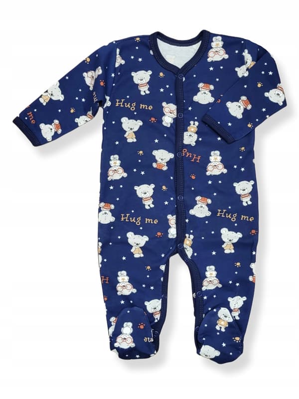 3-pack romperset 56 för nyfödda pyjamas sovédräkt knäppt