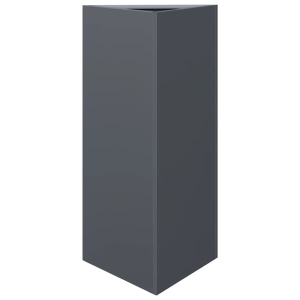vidaXL Trädgårdskrukor, 2 st, Antracit, Triangulära, 40x34,5x70 cm