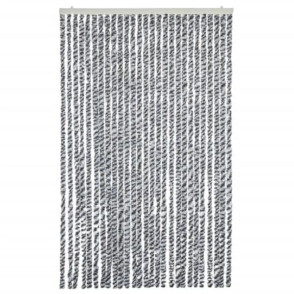 vidaXL insektnet, grå, sort og hvid, 118x220, chenille