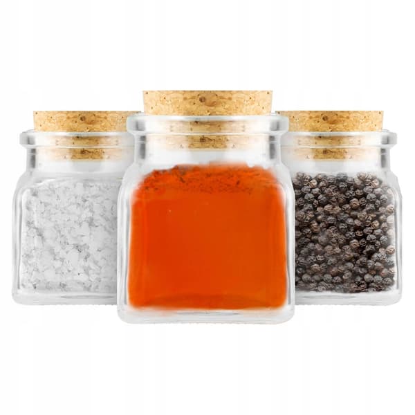 12X GLAS 120ML GLAS MED PROP TIL KRYDDERIER, te, stearinlys, urter