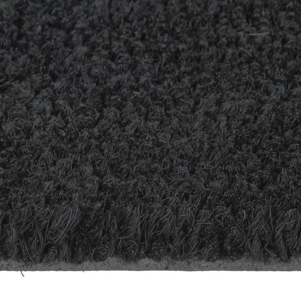 vidaXL dørmåtte, sort, halvcirkel, 50x80 cm, kokosfiber