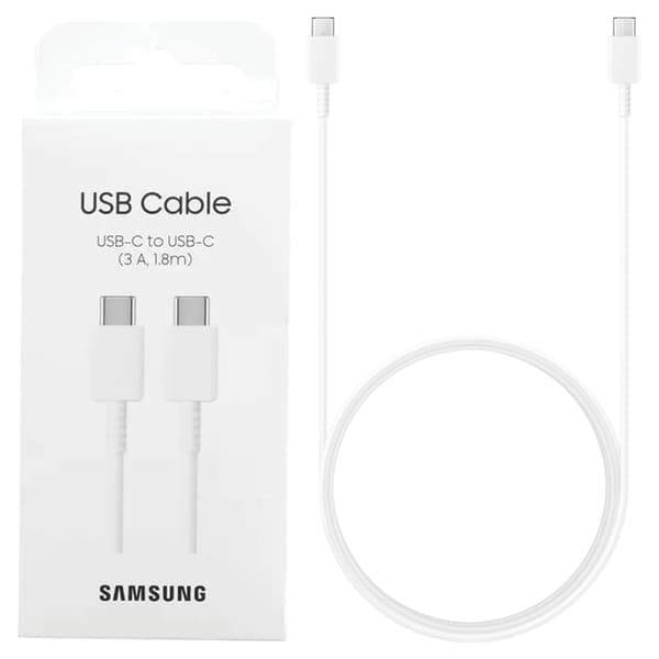 Samsung EP-DX310JW USB-C - USB-C3A-kabel vit/vit 1,8m