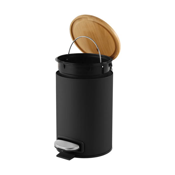 Teesa 3 L badeværelseskurv, rustfrit stål, sort