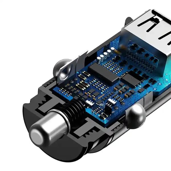 Baseus Square Autolaturi 2xUSB QC3.0 5A 30W (Musta)