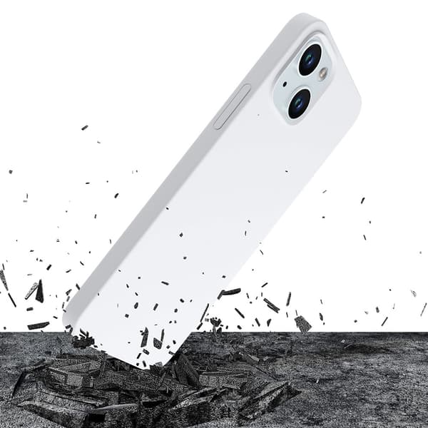 Apple iPhone 15 - 3mk Hardy Silikone MagCase Sølv-Hvid