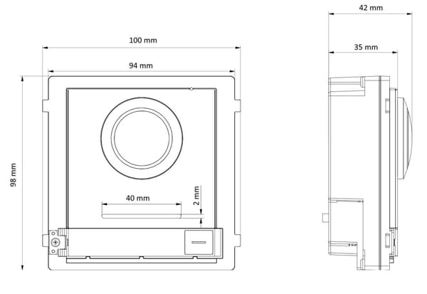 VIDEON SISÄPUHELINMODUULI DS-KD8003-IME1(B)/EU Hikvision