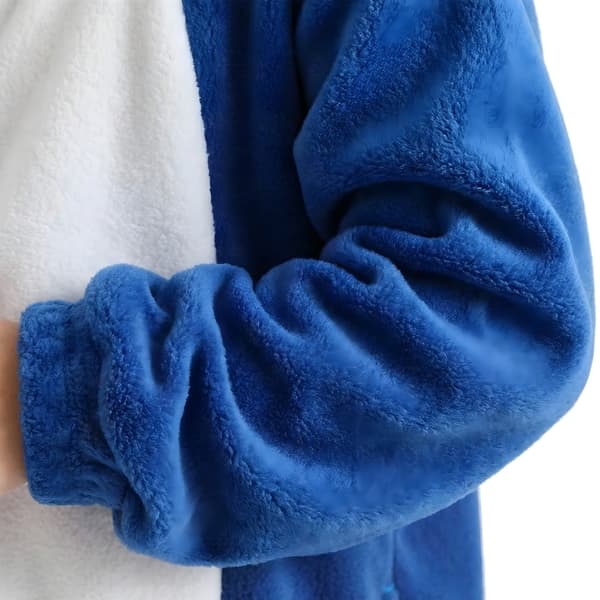 Kigurumi-pyjamas marinblå haj barn 125-135 cm