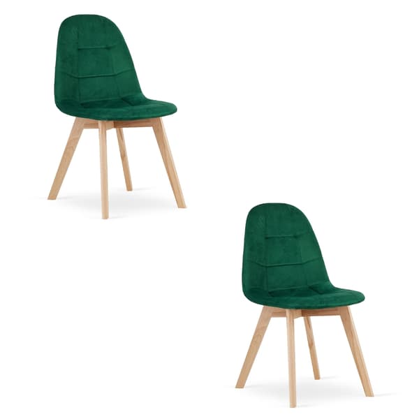 BORA stol - mørkegrøn velour x 2