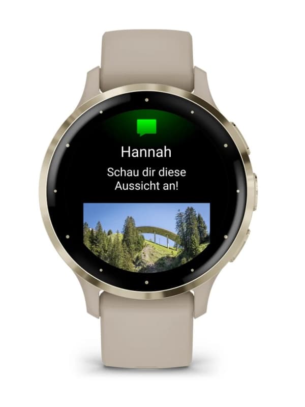 Garmin Venu 3S GPS-älykello, 1.2", harmaa/kulta, vedenpitävä