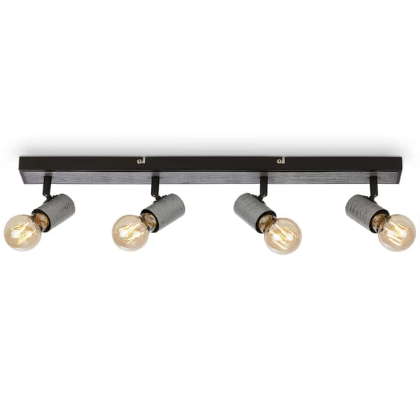 Loftlampe 4xE27 Antik sølv Industriel stil Stue Soveværelse