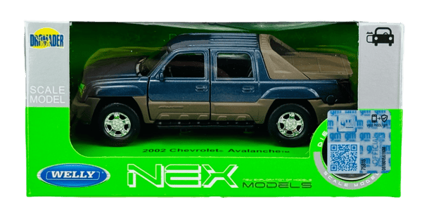 WELLY 2002 CHEVROLET AVALANCHE BLÅ 1:34 42314
