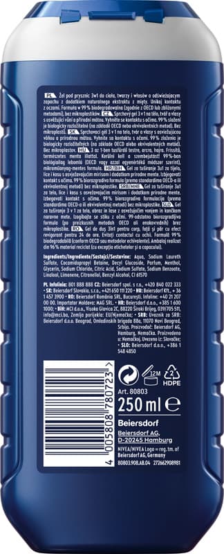 NIVEA Energy suihkugeeli 250 ml