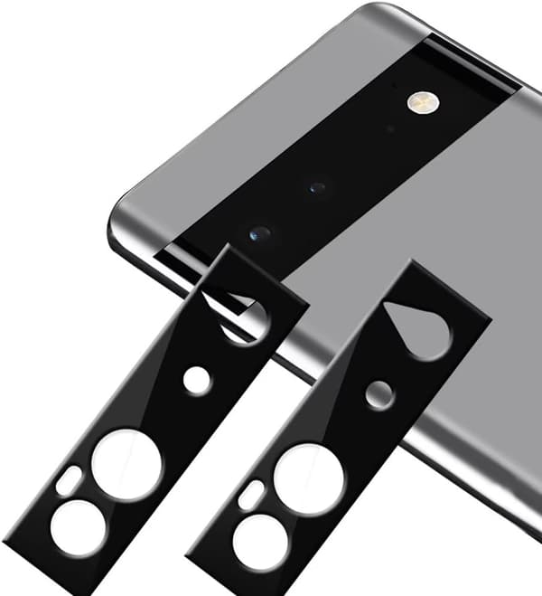 4x glas til kamera til Google Pixel 6 sort + gennemsigtig forstærket